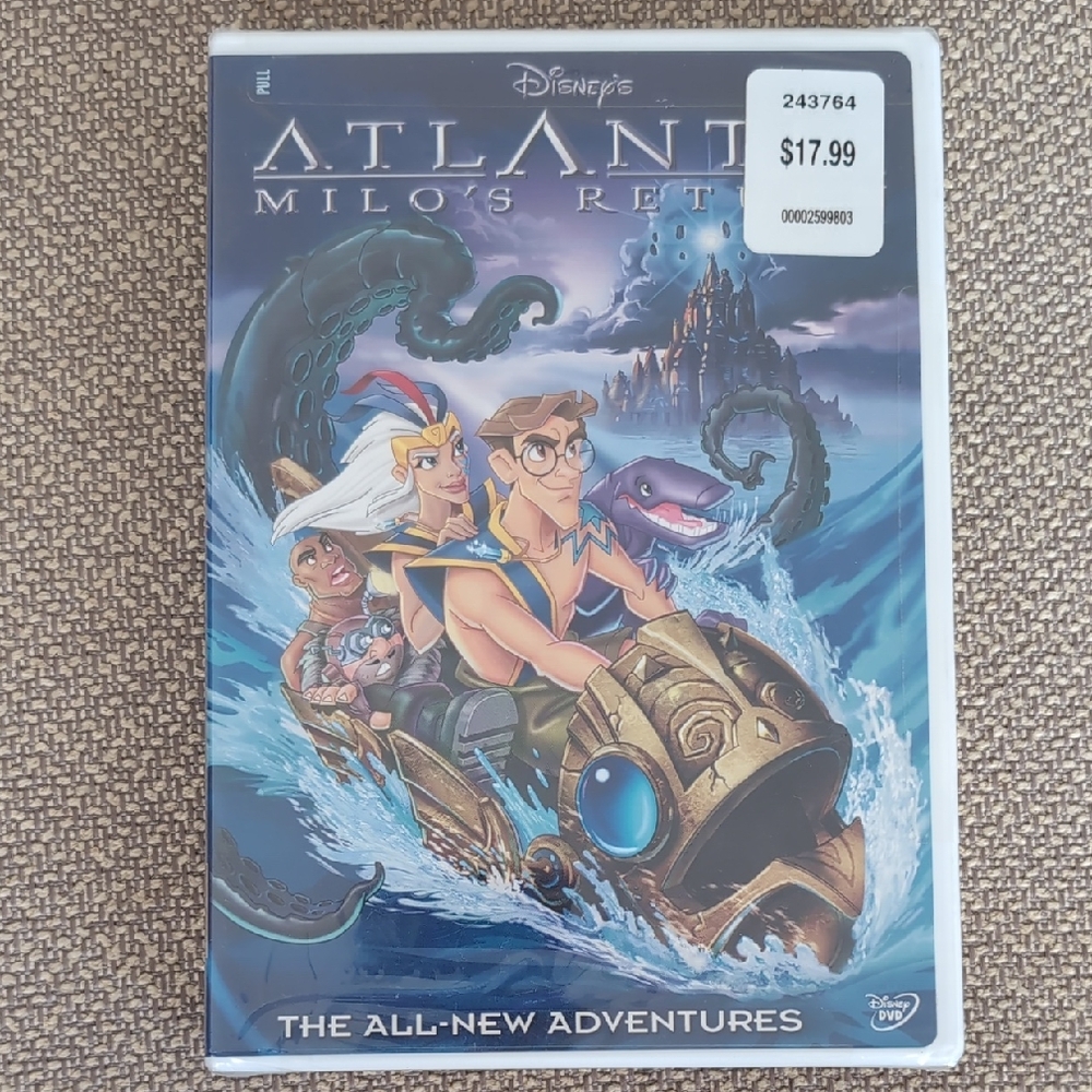 Disney's Atlantis Adventure "Milo's Return" DVD New Factory Sealed!